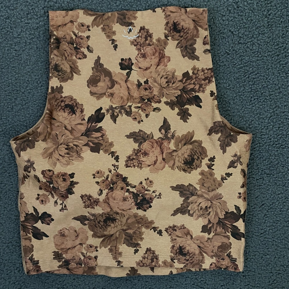 Beyond Yoga Softmark Square Neck Cropped Tank Top size Medium Floral Sports Bra - Picture 5 of 9